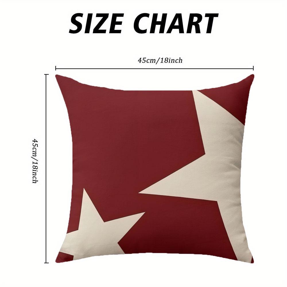 Red Starlight square Jacquard Pillow Cover for Sofa Office Waist Cushion Cover Home Decorative Pillowcase