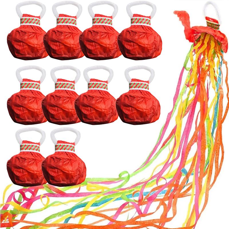 Konfetti Handwurf Band Requisiten Luftschlangen Atmosphäre Requisiten Papierknaller Popper Zufällige Farbe Papier, Geeignet für Partys, Geburtstage und Feiertage