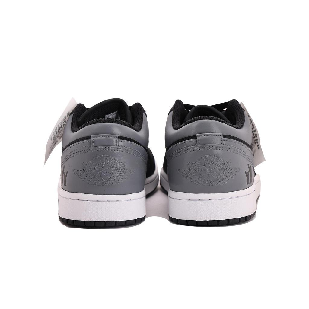 Jordan Air Jordan 1 Abrasion Resistant Coverage Low top Vintage Basketball Shoes Unisex Black Gray 553558-067(Team-SBOX)-Random packaging bags