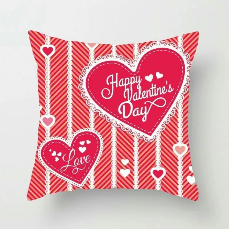 Office Sofa Cushion Cover Valentine's Day Confession Creative Love Pattern Pillowcase Luxury Home Decoration Cushion Cover