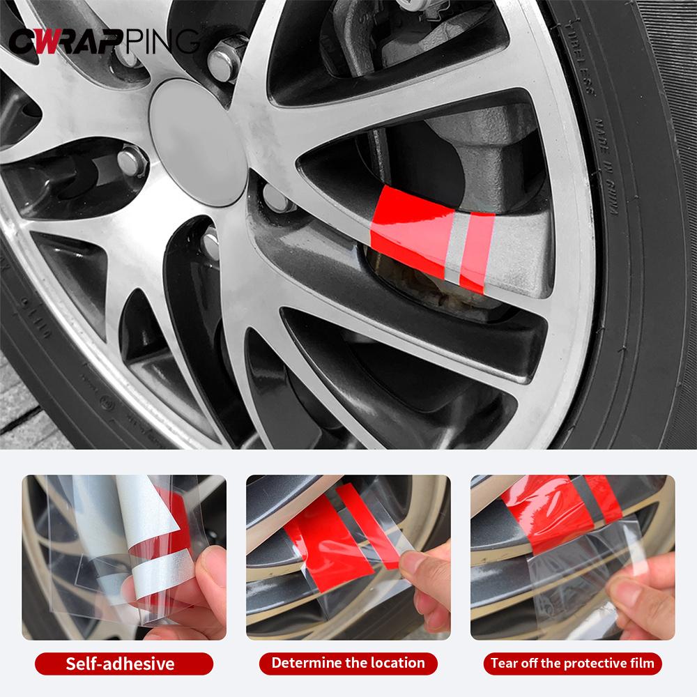 Car Wheel Reflective Stickers Auto Safety Warning Sticker Reflector Protective Strip Film for Trucks Auto Motorcycle Stickers