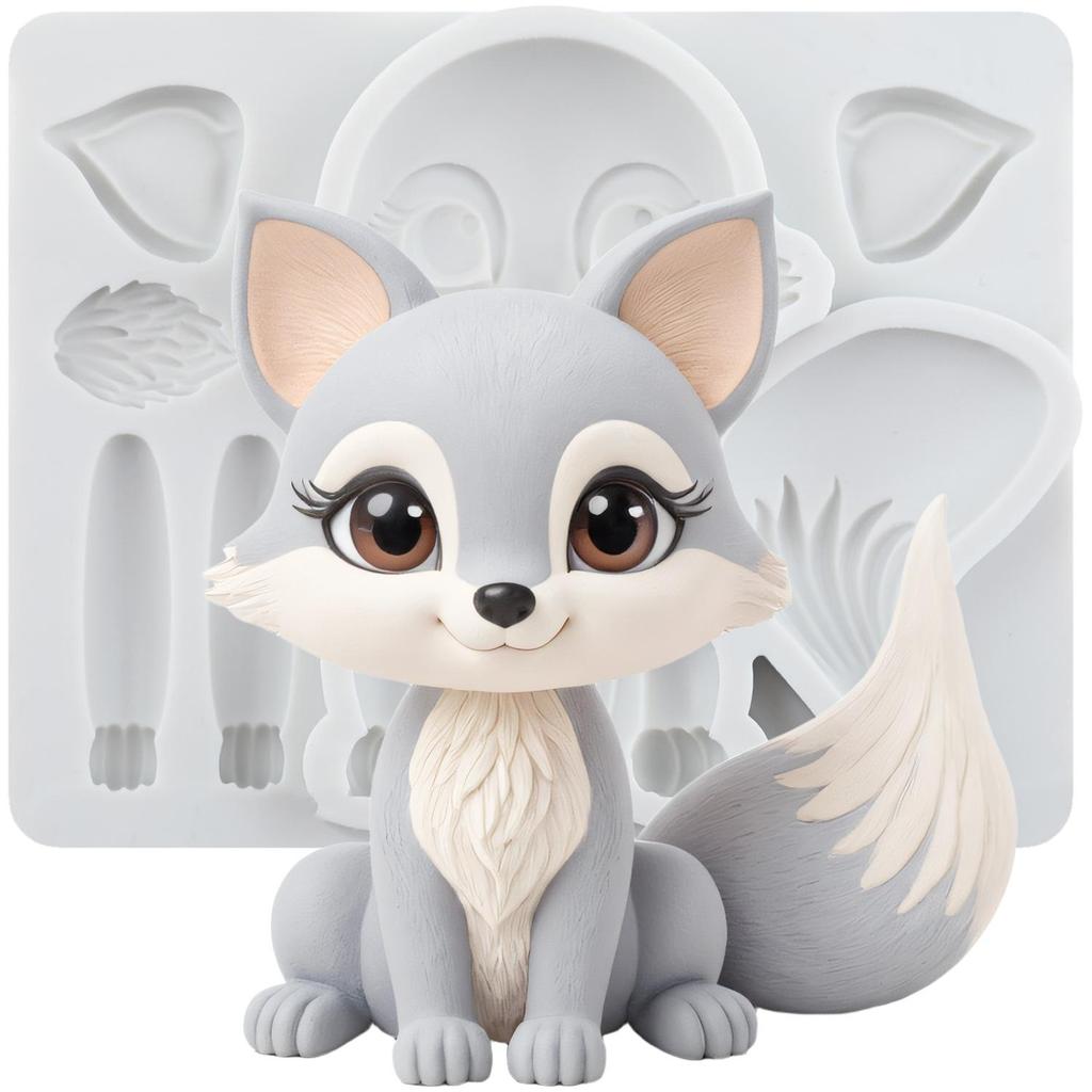Woodland Animal Silicone Mold Fox Fondant Molds Cake Decorating Tools Theme Cake Dessert Decorated Chocolate Candy Mold