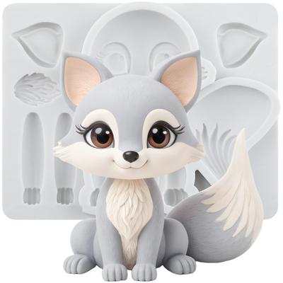 Woodland Animal Silicone Mold Fox Fondant Molds Cake Decorating Tools Theme Cake Dessert Decorated Chocolate Candy Mold