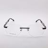 RSINC Rimless Frame | Spectacle Eyeglass Metal Cup For Men & Women for Fashion  TS250 56-16-143 C2 BR 3 (Gun Black) FR Gun Black TS250 C5 | BR 3