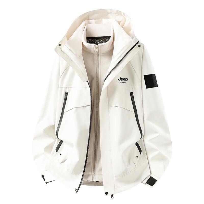 JEEP Men's 3-in-1 Outdoor Windproof Waterproof Hiking Jacket