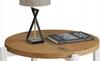 Stolik Nocny Okrągły Loft 35X35X46 Cm Metalowy Biały