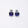 Women’s Crystal Cluster Rhinestone Stud Earrings - Square Concave-Convex Design, Star Style