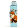 1PC Autumn Floral Fox Illustration 750ml Color Plastic Sports Water Bottle Leakproof Flip Straw Lid Suitable for Sports Office Home Use