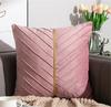 Decorative Velvet Pillow Cover Design Pleated Cushion Covers Pillowcase for Living Room Luxury High Quality Velvet Cushion Cover