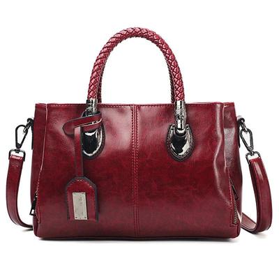 Marken Umhängetasche Weibliche Öl Wachs Leder Griff Tasche Vintage Umhängetasche Multi-tasche Handtasche Große Kapazität