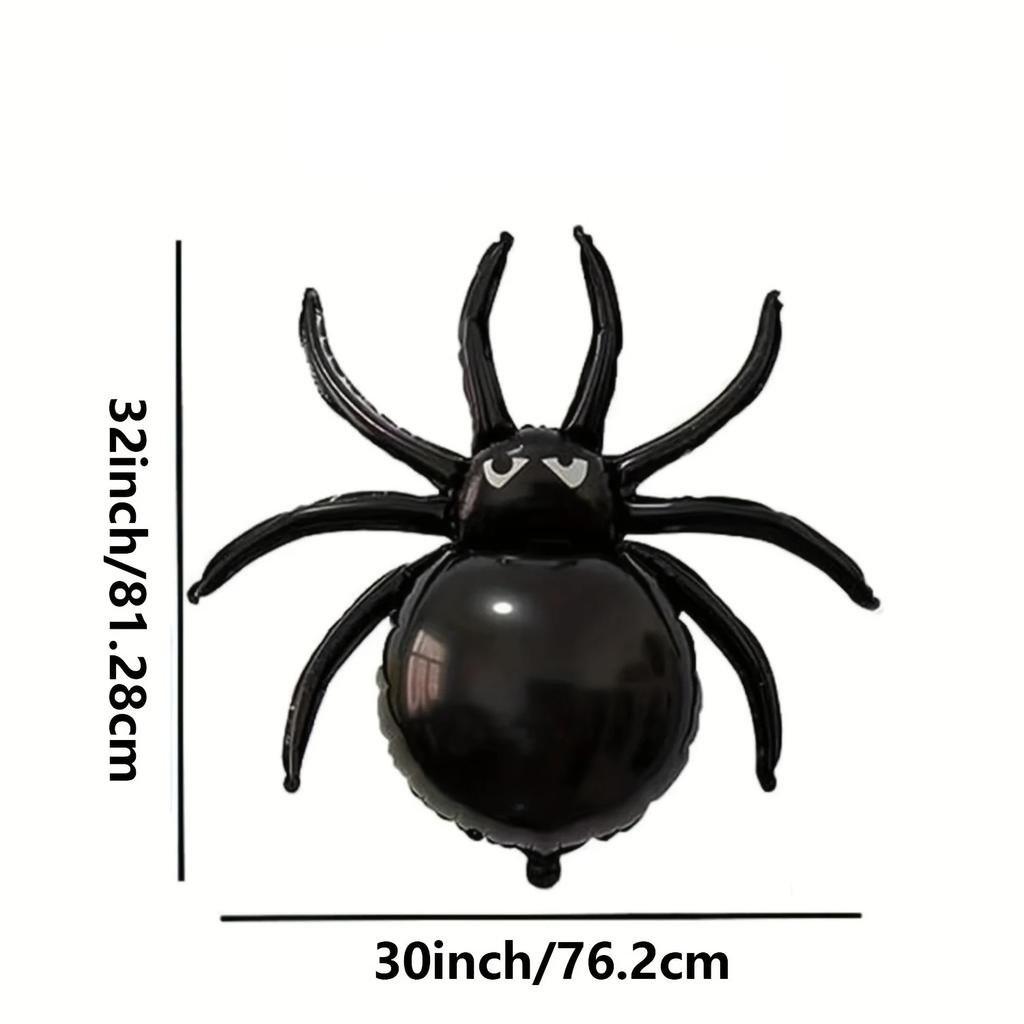 1/5/10/20pcs Halloween Black Large Spider Balloon Foil Balloons Happy Party Decor for Kid Toys Globos Haunted Hous Horror Props