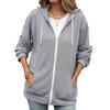 Giacca Casual da Donna con Cappuccio, Maniche Lunghe, Vestibilità Larga e Tasche