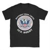 Immigration and Customs EnforceUnisext ICE Unisexs T Shirt Vintage Tees Short Sleeve Crewneck TShirt Pure Cotton Clothes