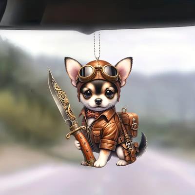 Flacher 2D-Dekoanhänger aus Acryl, Autozubehör und Christbaumschmuck, Rucksackanhänger, Schlüsselanhänger, Handyhüllen-Anhänger.