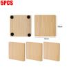 5-20PCS Square Round Wood Coasters Bottle Wine Cup Coffee Drinks Coaster Mat DIY Craft Painting Wood Engraving Party Decoration