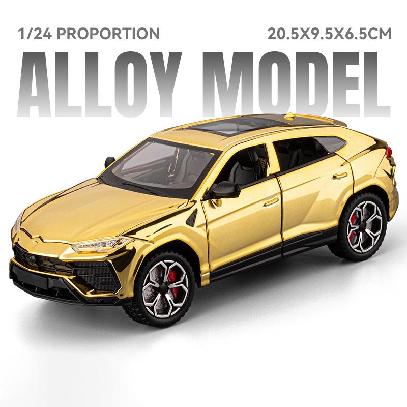 

1/24 Lamborghini URUS Bison внедорожник сплав литой игрушечная модель автомобиля звук и свет детская игрушка коллекционные предметы подарок на день рождения золотой