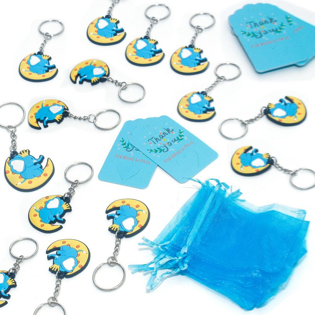 Baby Party Elephant Theme Keychain Baby Children's Baptism Birthday Decoration  1set (30pcs)