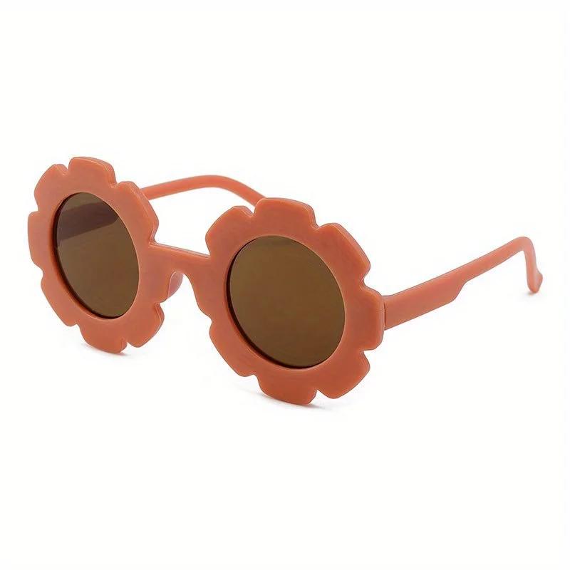 Fresh Cute Sweet Trendy Flower Round Fashion Sunglasses, Boys Girls Outdoor Sports Vacation Travel Supply Photo Prop Eyewear