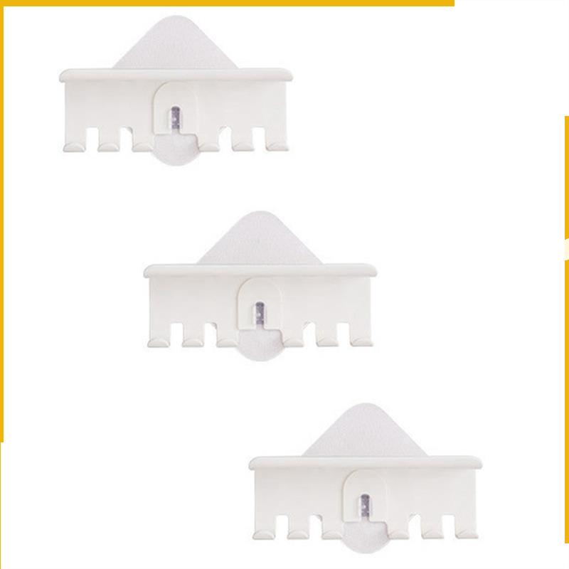 Toothbrush Holder Wall Mount Magic Sticker Bathroom Family Tooth Brush Set Wall Stand Toothpaste Placed Holder