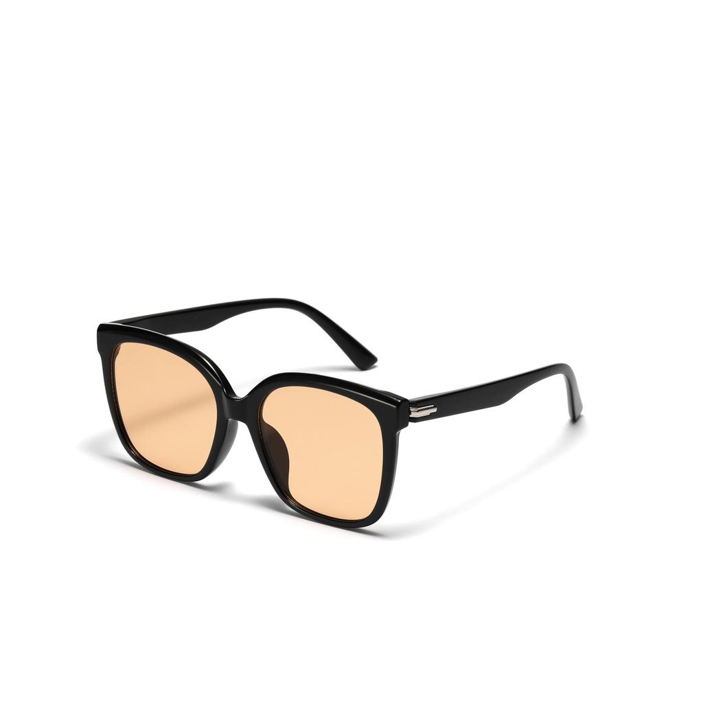 Square Large Frame Glasses Face Covering Versatile Blush Plain Glasses Women'S Retro Sunglasses Sunglasses