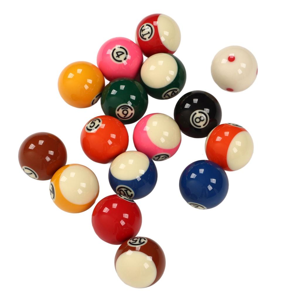 5.72cm Billiards Balls 16 Pieces Large Size American Style Resin Pool Balls Set for Entertainment