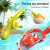Interactive Light Up Bath Time Fishing Game with Model Fish Toy and Magnetic Fishing Rod Safe Bathtub Toy For Toddler