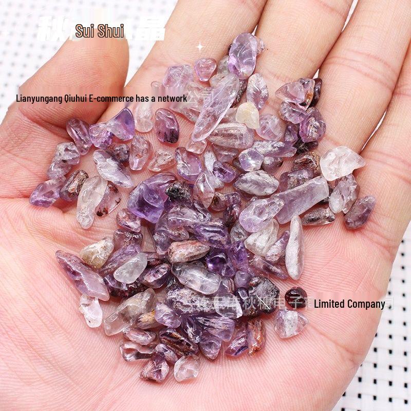 Fialový fantomový křišťál demagnetizační štěrk pro akvária a květináče