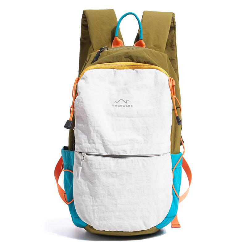 Contrast Color Backpack Lightweight Student Schoolbag Outdoor Travel Waterproof Backpack