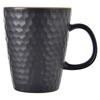 Black Ceramic Mug for Drinking Coffee, Tea, Herbs, Beverages, Large 420 Ml