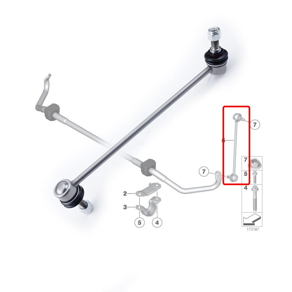 Front Stabilizer Link L/R for BMW 5 F10 F11 GT F07 BMW6 F06 F12 F13 BMW7 F01 F02 31356777319 Sway Bar Link