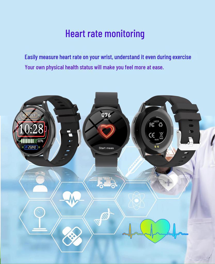 TEMU T10 Smart Sports Watch: Heart Rate, Sleep Tracker, Pedometer, Bluetooth Call, Outdoor Compatibility for IOS