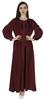 Bimba Women's  Abaya  Islamic Prayer Dress With  Hijab Scarf  Cuff On Sleeve  Muslim