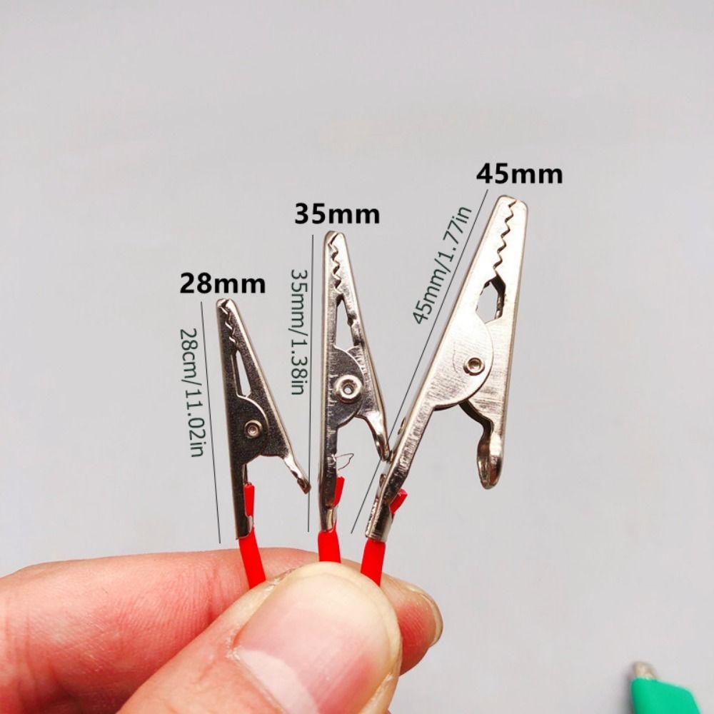 10Pcs Double-ended Alligator Clips Insulated Mixed Colors Test Leads Alligator Clip Welding Stamping Crocodile Clips