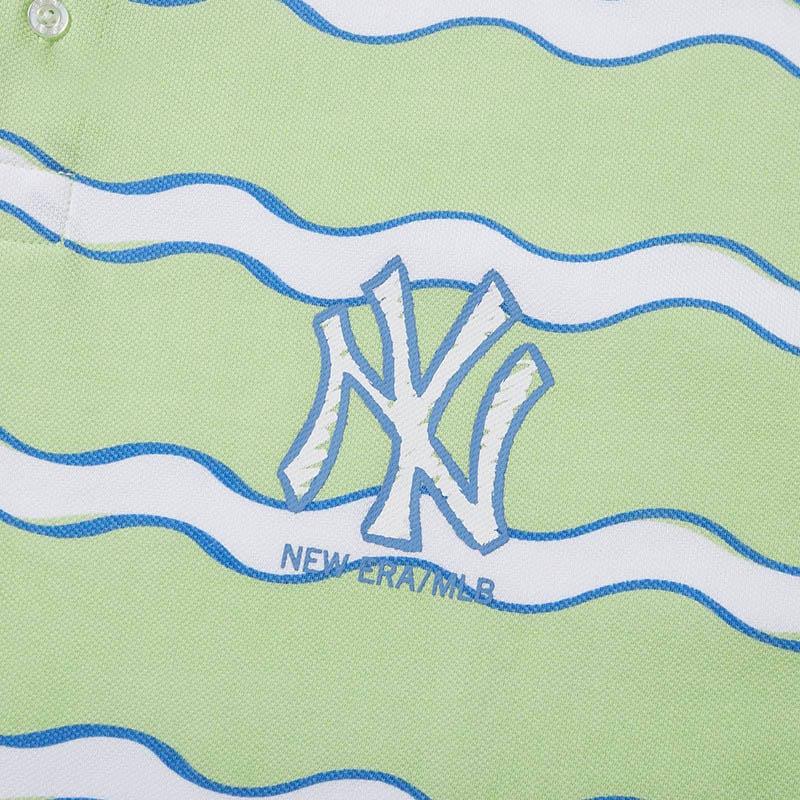 New Era Striped Casual Sports Comfortable Short Sleeve T-Shirt Unisex Tops Green 13718746