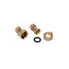 Brass Screw Connections for Water Meters DN25 (1"), Set: 2 Male Connectors + 2 Nuts