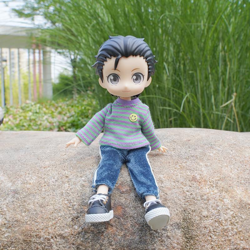 High Quality Ob11 Doll Clothes Multicolor ob11 clothes Short Sleeve Sweater T-shirt 1 / 12bjd Doll Round is a Molly Doll Bottoming Shirt