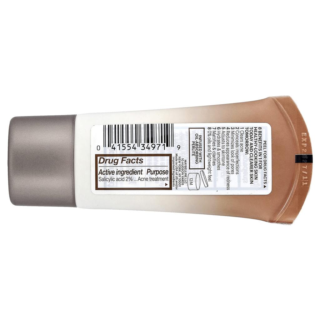 Maybelline Dream BB Pure, Skin Clearing Beauty Balm, 130 Medium Deep Sheer Tint, 30ml (1 fl oz)