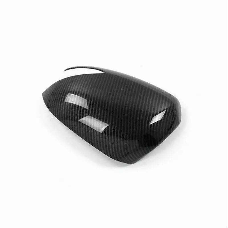 For Hyundai Santa Fe 2019-2025 Car Rearview Side Mirror Cover Wing Cap Exterior Sticker Door Rear View Case Trim Carbon Fiber