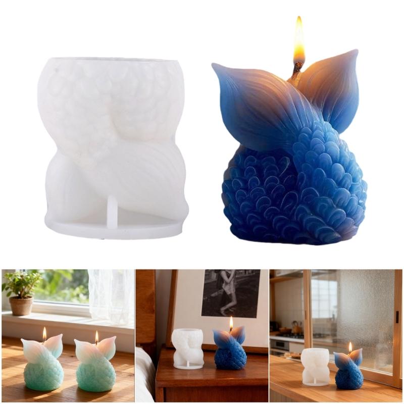 Nontoxic Silicone Fish Tail Shape Candle Soap Making Mold Safe For DIY Enthusiasts And Creative Crafting Projects