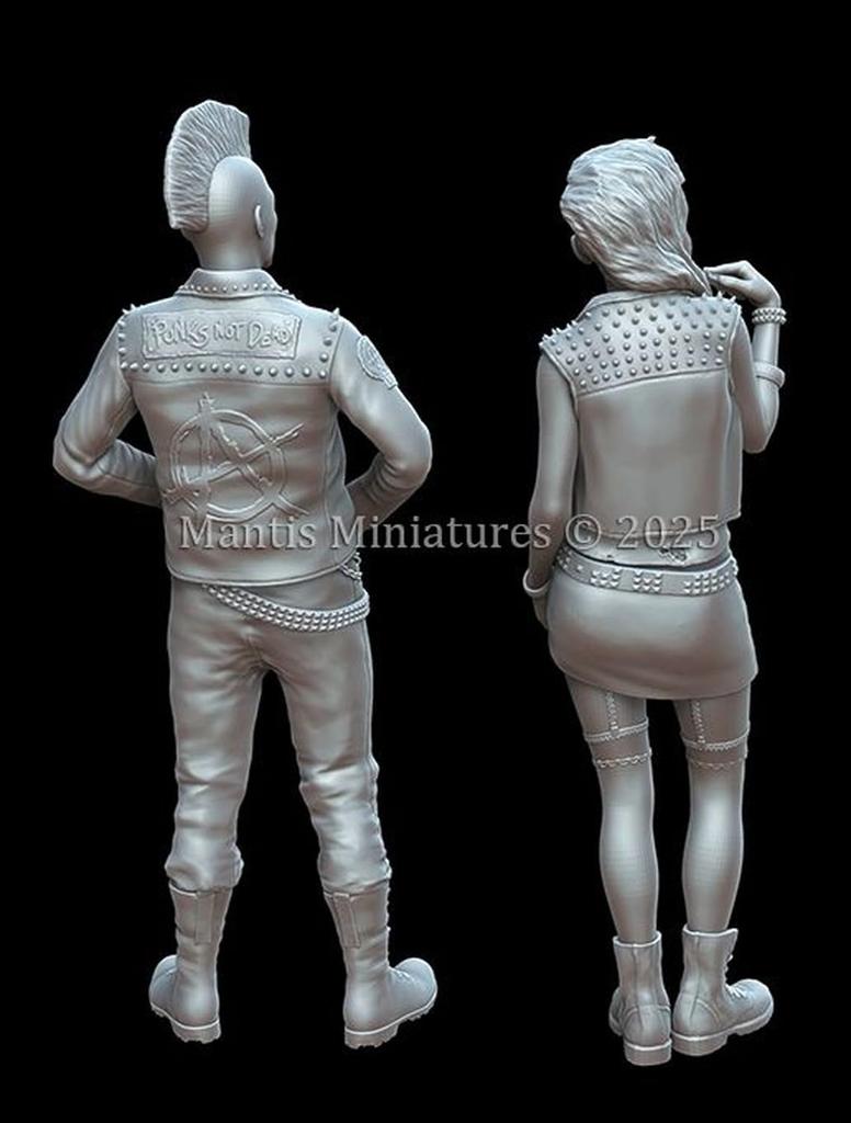 Mantis Miniatures Figure Series Modern Punk Male and Female Set Resin Kit Man35198 1/35 (2 Figures) (Person)