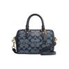 COACH Rowan Fabric Boston Bag Handbag Mini Women's Denim Blue CH370-IMDEI