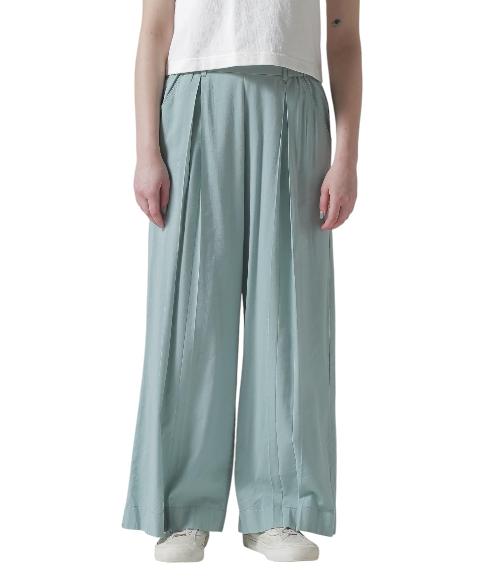 

Avirex Box Pleates Relax Pants Women s F 429 Mint 783-5110601