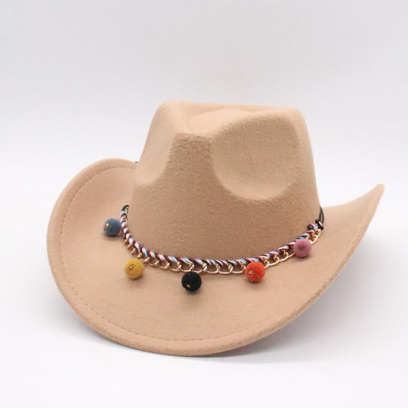 Seasonal Ethnic Style Big Edge Jazz Hat Western Cowboy Style Hat Tibetan Accessories Top Hat