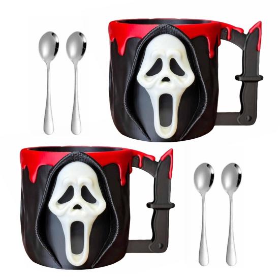 Ice Cream Pint Holder Horror Spoon Holder Reusable Ice Cream Containers Beer Can Holder Horror Movie Gifts