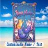Cat Theme Beach Towel Personalized Custom Name & Text Soft Quick Dry Beach Towel for Swimming Travel