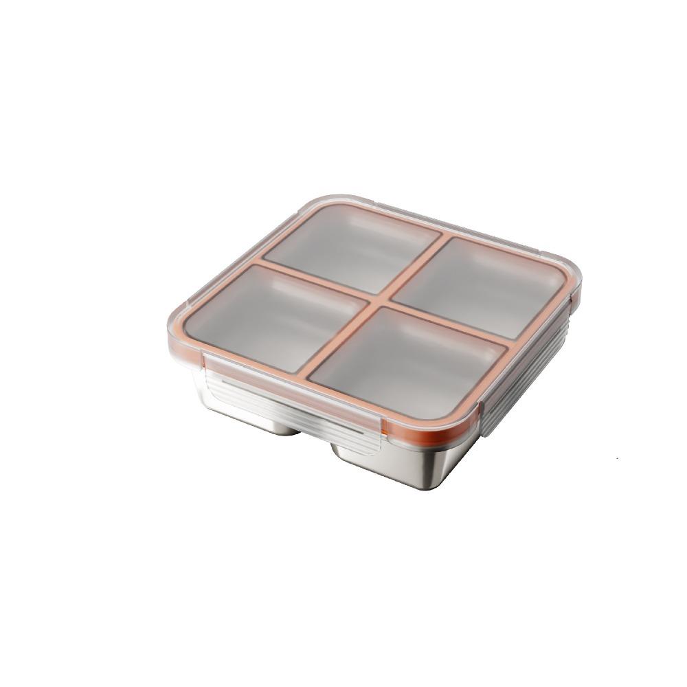 Leak-Proof 4 Grid Lunch Box Square Ice Cube Tray Easy To Clean Snack Box  Kindergarten