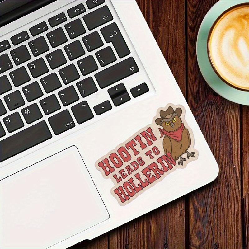 

Hootin Leads to Hollerin Sticker, забавная виниловая наклейка Western Cowboy Owl, водонепроницаемая наклейка Punny Animal Humor для использования на открытом воздухе 5pc