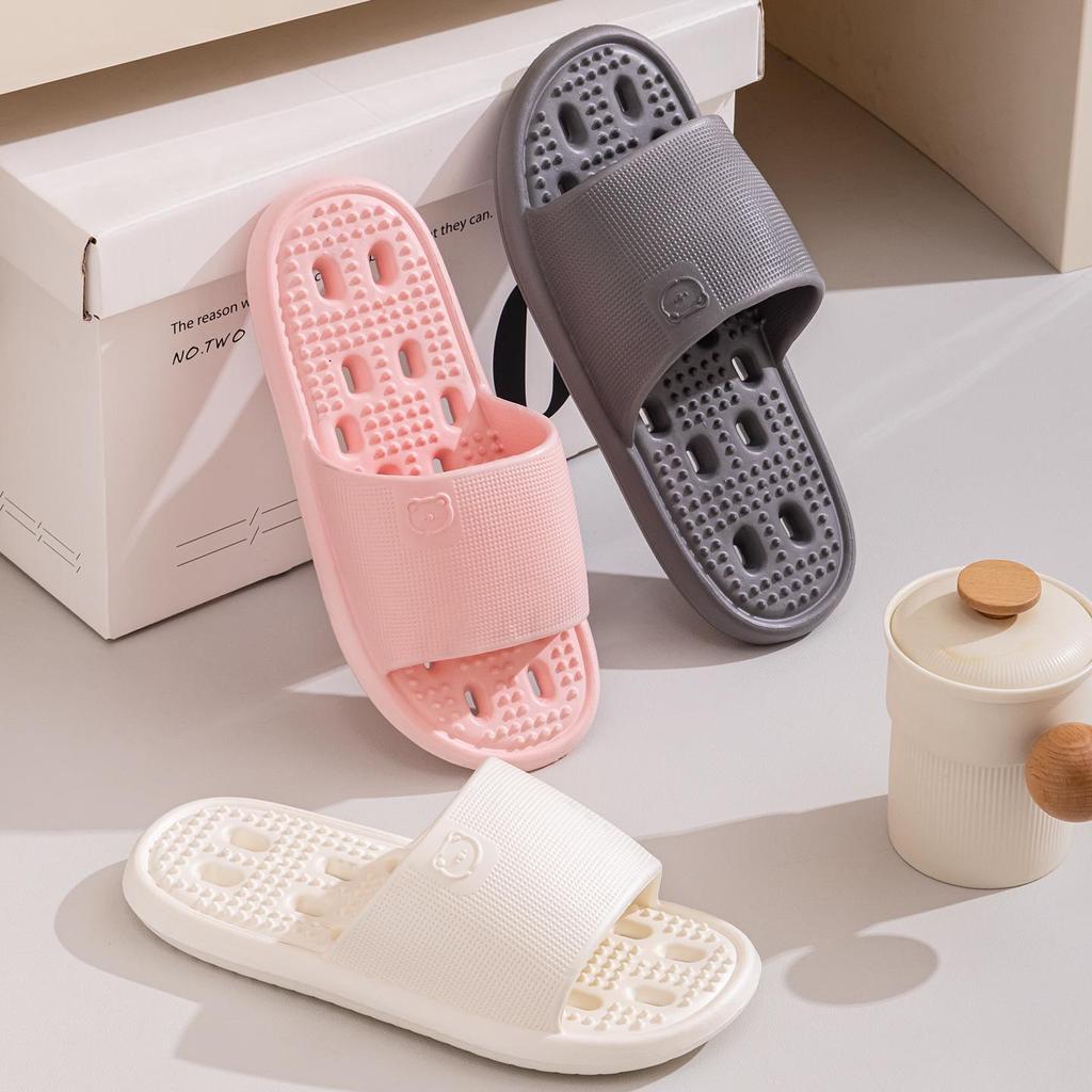 Qidashun Water-Draining Lightweight Unisex Summer Bathroom Slippers for Home