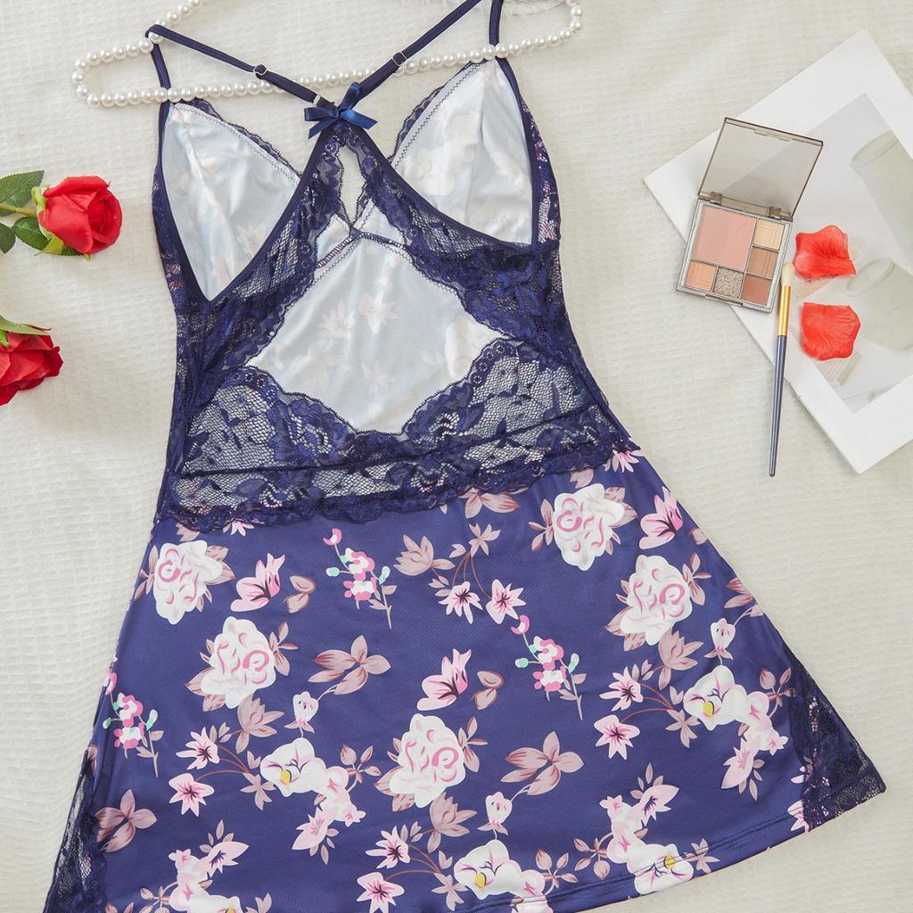 Europe, America, Summer Beautiful Back Thin Clothing, Sexy Suspender Short Skirt Lip Print Cartoon Cute Print