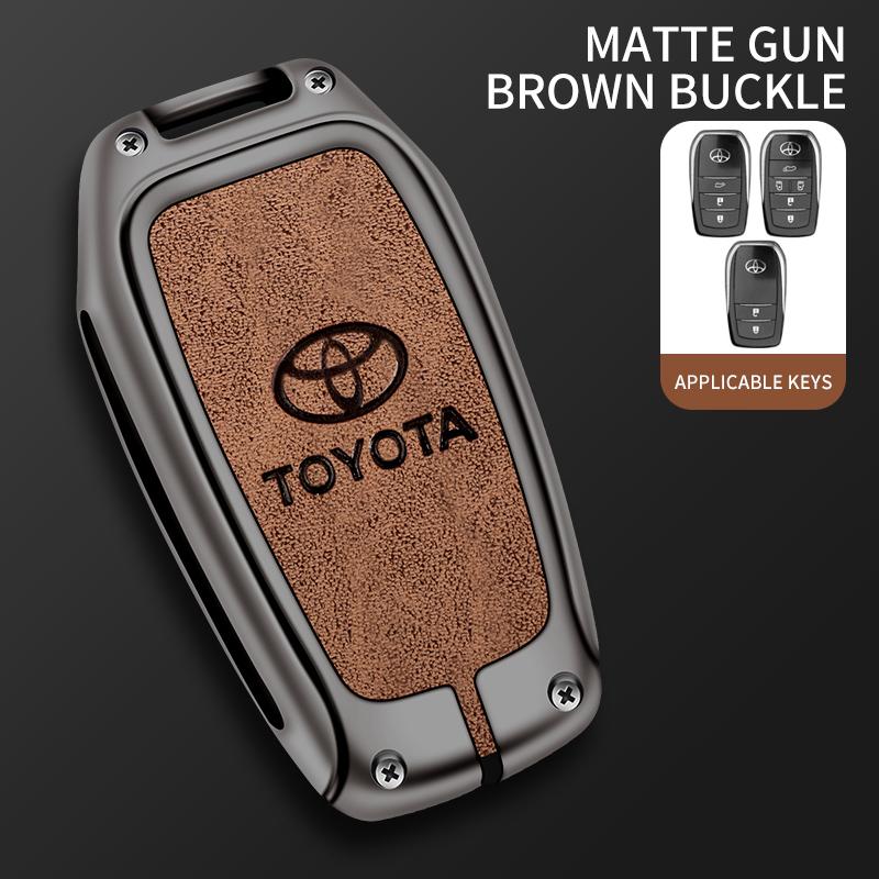 Car Key Case Cover Shell For Toyota Land Cruiser 200 Prado Crown Yaris Cross Hilux Innova Fortuner Camry Alphard PREVIA Vellfire